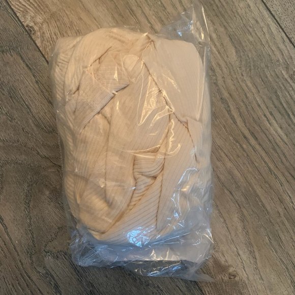 NWT ANYBODY COZY KNIT LUXE ASYMMETRICAL RIB TUNIC TOP PEARL XXS - Picture 6 of 6